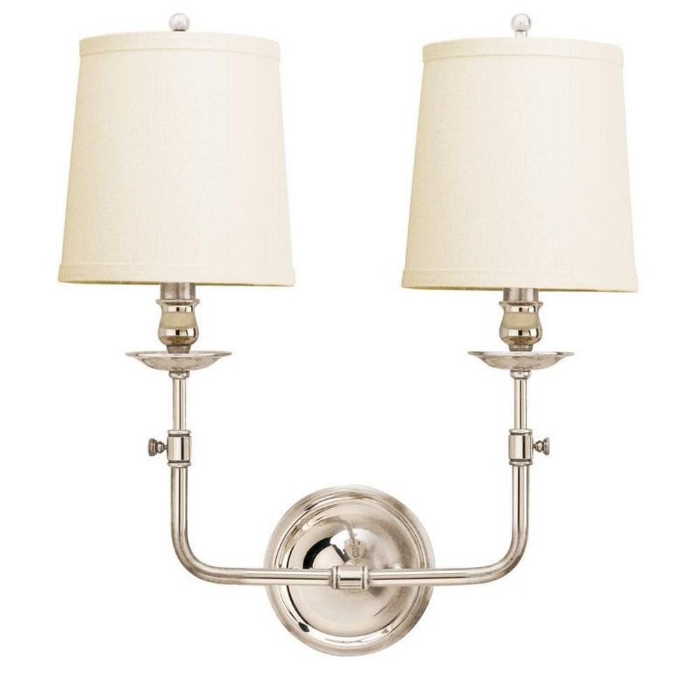 Logan - Two Light Wall Sconce - 16 Inches Wide by 15.875 Inches High-Polished Nickel Finish