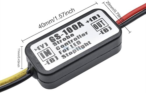 Miniatura 2 de GS-100A LED Módulo controlador de flash de luz de freno 12 V controlador estroboscópico de flash para motocicletas de coche lámpara de luz de freno