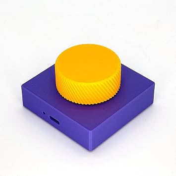 Bluetooth Media Control Knob, Controller for PC/Gaming/Home Audio/Desktop,Multi-Function Button with Adjustment,Wireless Volume Controller for Windows, Android, iOS, macOS (Mysterious Purple)