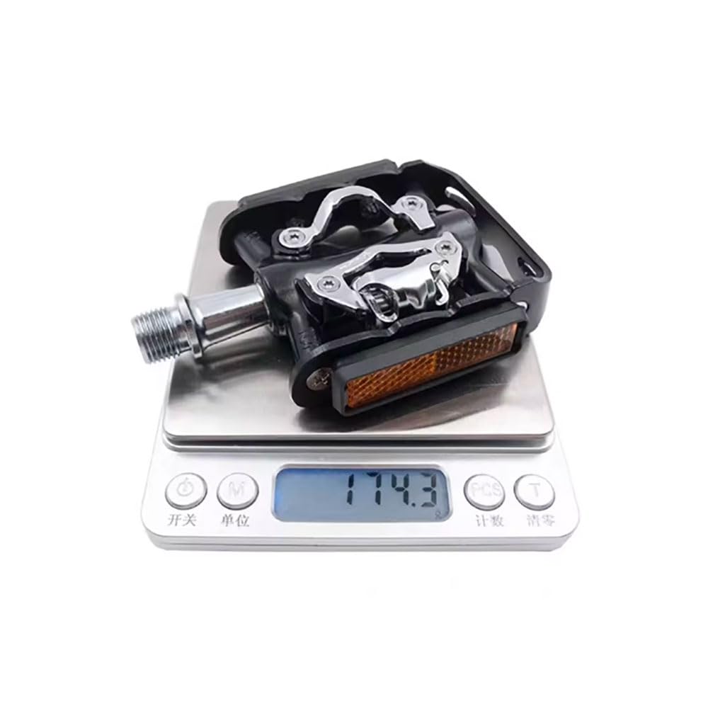ZERAY ZP-101Z / Pedales MTB, BMX, Urbano... de Doble Cara Plataforma y Automáticos con Calas SPD y Reflectores Opcionales