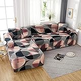 ZZDXL Sofabezug 1 Sitzer Hell Sofaüberwurf Elastisch für Katzen,Moderne Joker Sofa Überwurf,Antirutsch Sofahusse,Sofabezug L Form,Couch Überwurf,Sofa Sauber Bezug, Chaiselongue