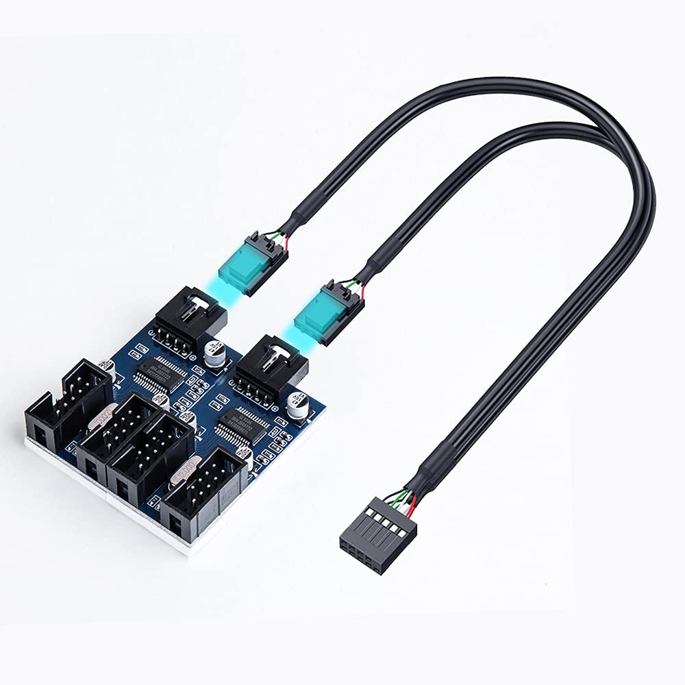 9Pin USB Header Splitter Male 1 to 4 Female Extension USB 2.0