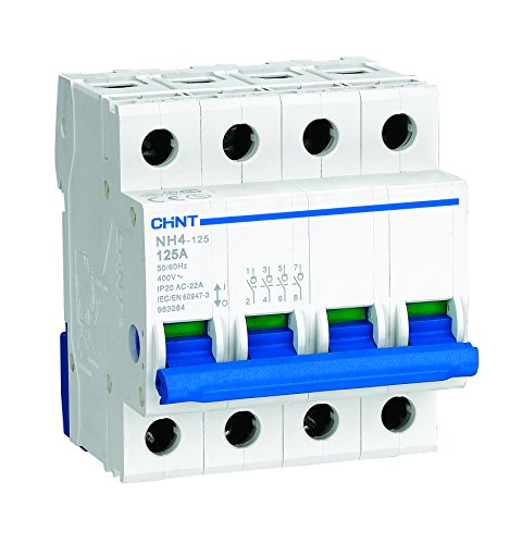 Interrupteur sectionneur Chint NH4-90408 4P 125A sectionnement rail DIN