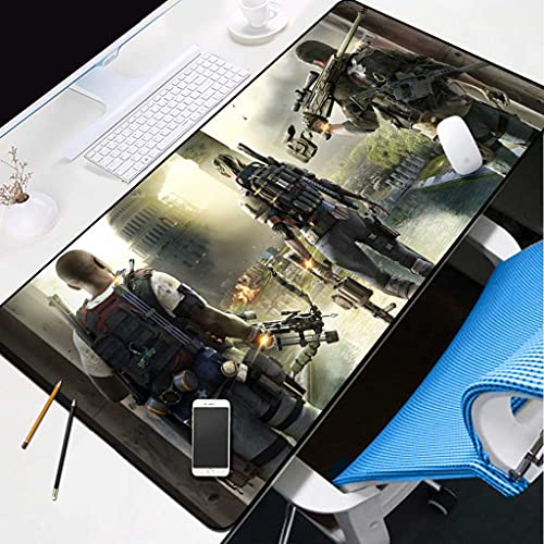 Tapis de souris gamer 1000x500 mm XXL héros 3d en caoutchouc anti-glissant pour setup PC