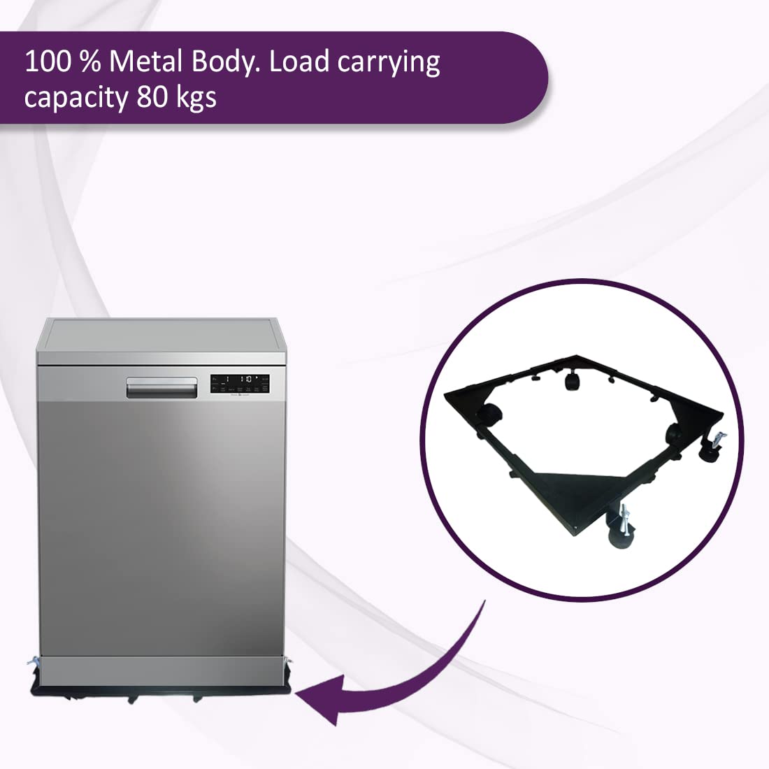 Buy Smart Shelter Washing Machine Stand, Trolley with Wheels for Top