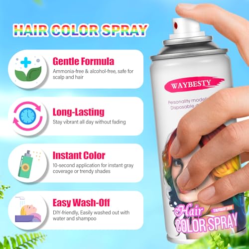 Spray temporal morado para cabello 120 ml miniatura 5