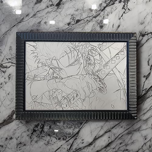 Image of One Piece Light Painting or RORONOA ZORO Poster || One Piece || Best Boys Gift | OHM DECOR (ZORO PIRATE HUNTER)