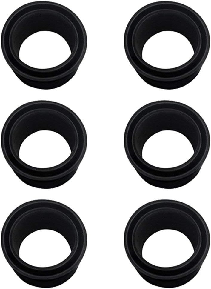 Black Rubber Fishing Rod Holder Tackle Cap Kit fit for Rod Holder Pole Rest Rack Insert Protectors (10Pieces)