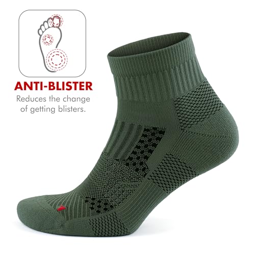 GoWith 2/4 Pairs Quarter Running Socks for Men & Women, Athletic Anti-Blister Cushioned Seamless Padded Ancle Socks3