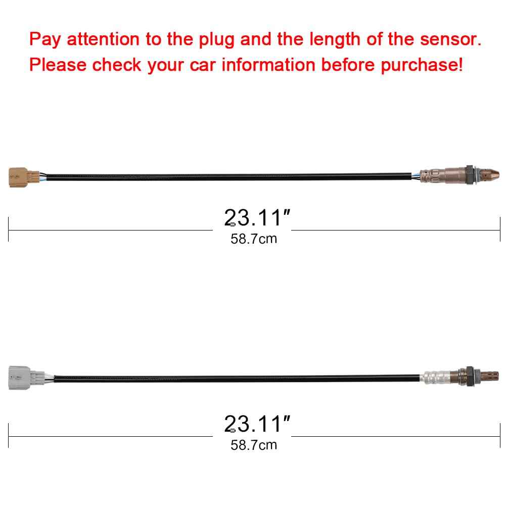 JDMON 2PCS Oxygen O2 Sensor Upstream Downstream Replacement for 2016-2020 Infiniti QX80, 2017-2021 Nissan Titan, Sentra, Rogue Sport L4 2.0L Compatible with 250-241107, 250-54105