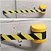HHCCTEO 5M Magnetic Mount Magnetic Wall Mount Stanchions with Retractable Belts Barrier Posts Crowd Safety Warning Tape Telescopic Isolation Strip(Yellow-Black)