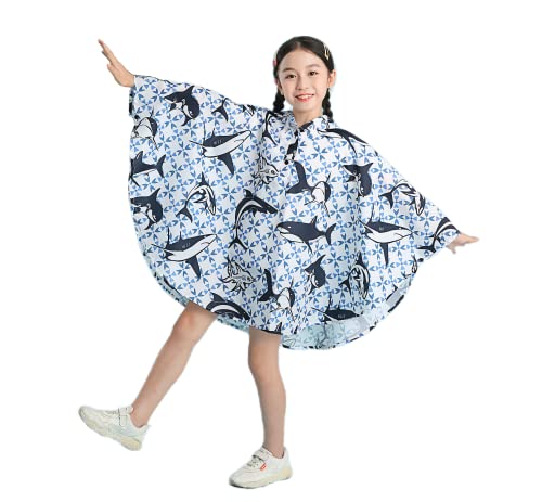 Image of Freesmily Kids Cute Raincoat Waterproof Rain Poncho Jacket Coat for Girls Boys