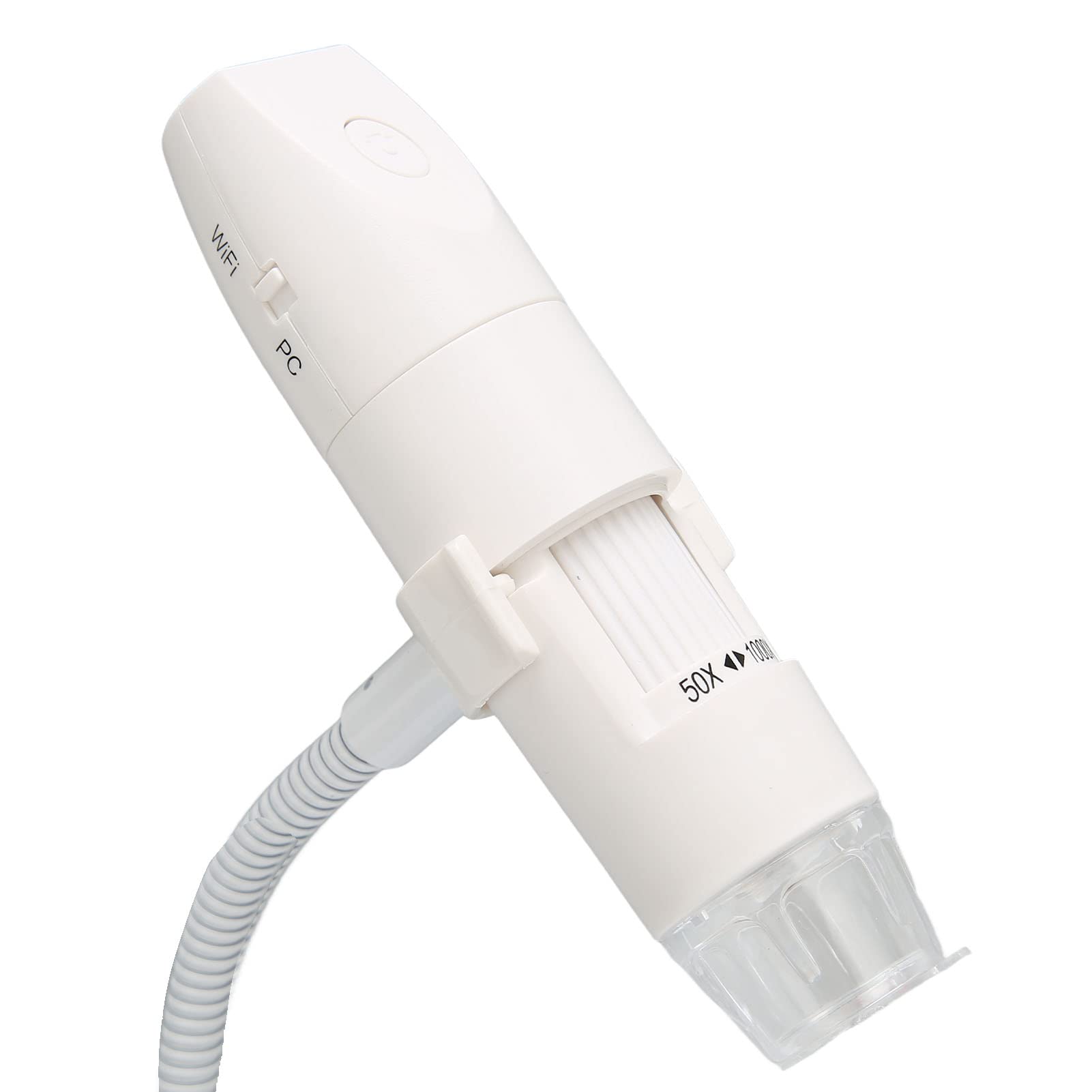 Kabelloses Digitalmikroskop, 50x 1000x WiFi USB Handzoom Vergrößerung, 1080P 8 LED HD Taschenmikroskopkamera, Kompatibel mit , in Weiß