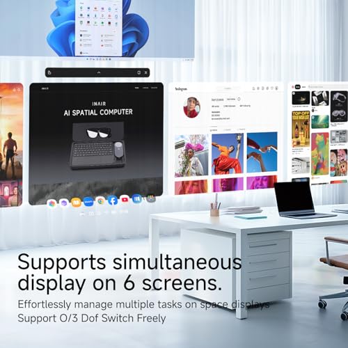 Image of INAIR Pod (Fan Version Active Cooling), Portable Spatial Station, AR Glasses Adapter for 6-Screen Expansion & PC Streaming, 3DoF Hovering, Supports XREAL, VITURE, RayNeo, Rokid and 3D Projectors