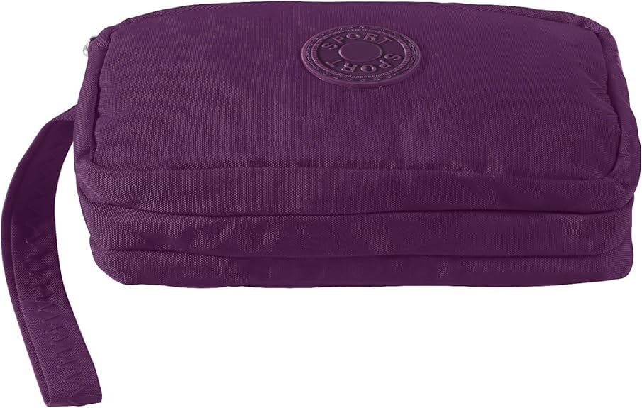 Large Capacity Wristlet Wallet - Women 3 Layers Zipper Oxford Cloth Waterproof Handbag Purse2