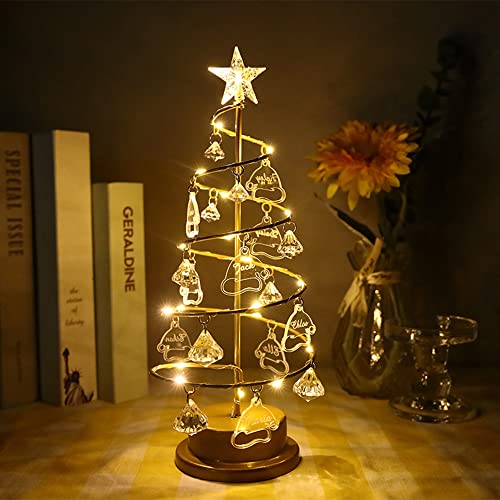 Lampes d'arbre de Noël en cristal personnalisées 1-12 noms de famille Lampe d'arbre de Noël Lampes d'arbre de Noël en cristal avec noms Décoration de Noël Cadeaux pour femmes hommes grands-parents Cover