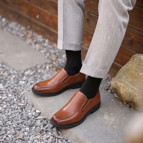 Image of HEEZ Mens Loafers, Split Leather Oxford Dress Shoes for Men, Formal Casual Business Shoes