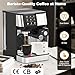 Rebonique One-Touch Espresso Machine with Automatic Milk Frother, 20 Bar Coffee Maker for Espresso, Cappuccino & Latte Maker, Stainless Steel, 2L Removable Water Tank, 700ml milk Reservoir, Black