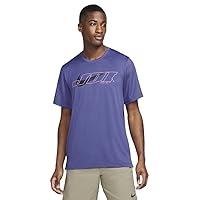 Nike M NK Top SS SC T-Shirt, Dk Purple Dust/(Midnight Navy)