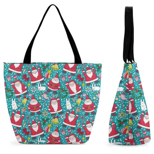 Sac de shopping père Noël de dessin animé, cadeau femme pour voyage