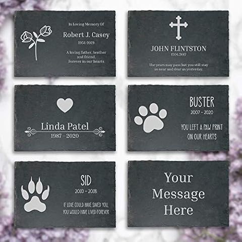 So Bespoke Personalised Slate Memorial Plaque - Engraved Stone Remembrance Gift - Any Relation Pet Lover Animal Sentiment (Style 1) Cover
