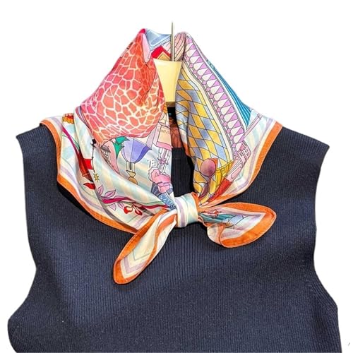 Foulard en soie véritable pour femme : un petit châle carré chic et soyeux