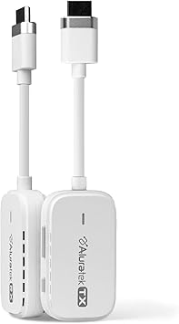 Aluratek Streamcast Pro Wireless 1080P HDMI Transmitter and Receiver Streaming Kit for Wireless Streaming Video/Audio from Laptop to TV/Monitor, Plug-N-Play AWHTR01F