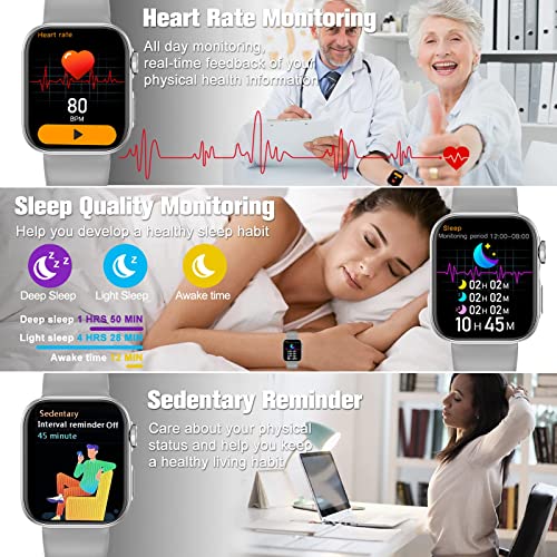 Smart Watch For Men Women|Fitness Tracker With Heart Rate Monitor, With 1.81" Large Screen Waterproof Fitness Watch (Ip65) Sleep Tracker Monitoring Pedometer Watches Activity Tracker For Ios Android #TOP2