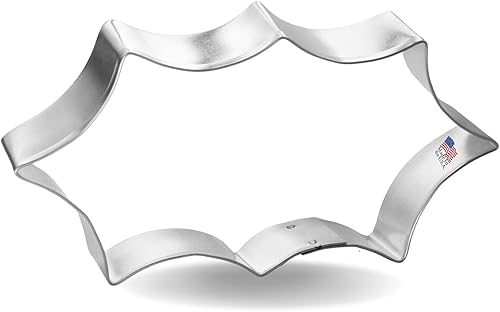 Foose Holly Leaf - Cortador de galletas de 5.5 pulgadas, cortadores de galletas de acero estañado, molde para galletas de hoja de acebo
