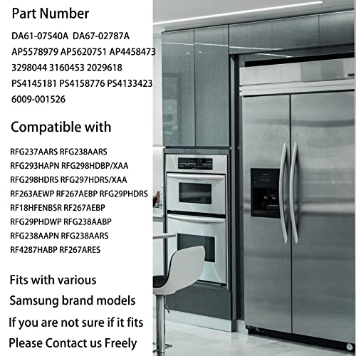 Da61-07540A Da61-08247A Refrigerator Freezer Door Handle Support Kit Compatible With Samsung Fridge Handle For Ap5578979 3160453 Ps4145181 Da67-02787A 6009-001526 2029618 Ps4133423 3298044 #TOP5