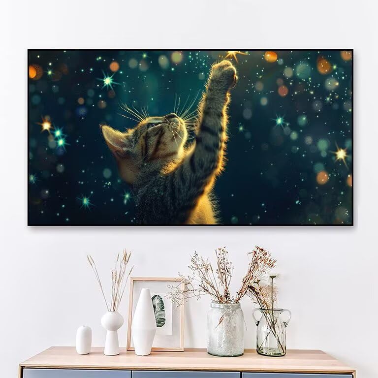 Peinture diamant chat 50x100 cm broderie diamant kit complet accessoires DIY S-168 - 2