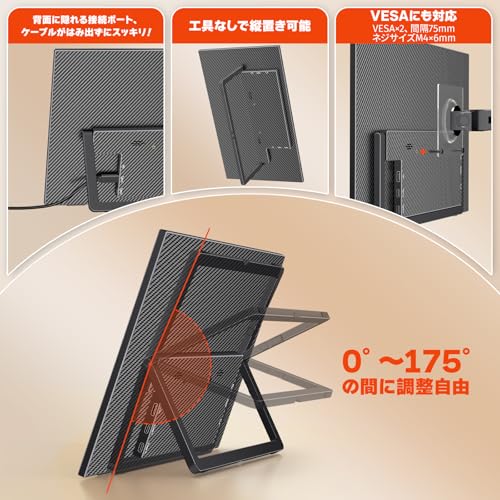 【Amazon限定ブランド】VisionOwl モバイルモニター 15.6インチ 無線接続 wireless 自立型 軽量 薄型 非光沢IPSパネル 1920x1080FHD 収納ケース付き モバイルディスプレイ Type-C/mini HDMI接続可 PS5/XBOX/Switch/PC/Macなど対応 Y-156WL