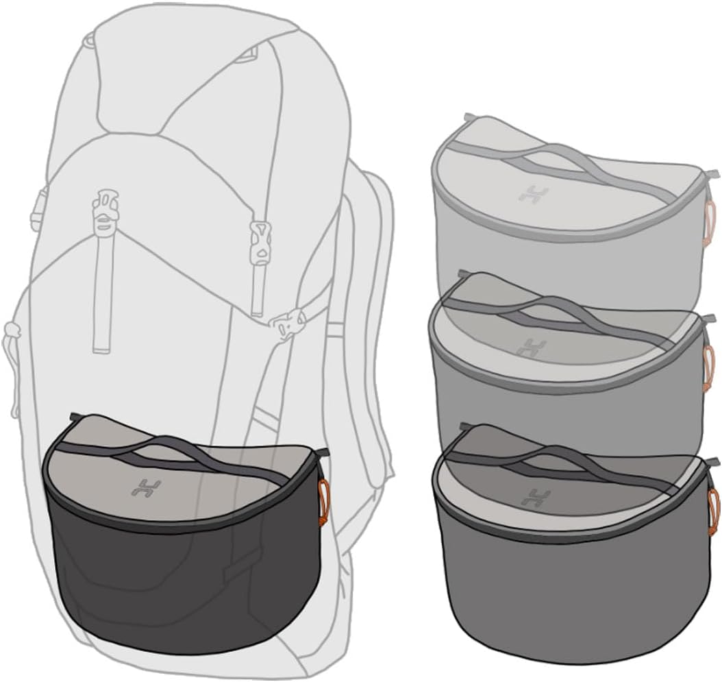 Hillsound PackStack Stuff Semi-Compression Storage Cubes, Waterproof Packing Cubes, Backpacking & Camping Space-Saving Modular Pack Organizers (Frozen Berry, Fits 40L+ Backpack)