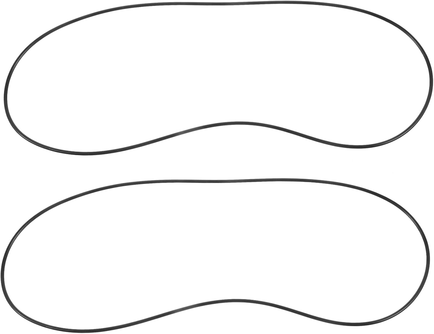 2pcs Black Slow Cooker Lid Lock Straps with Nbr Rubber Bands