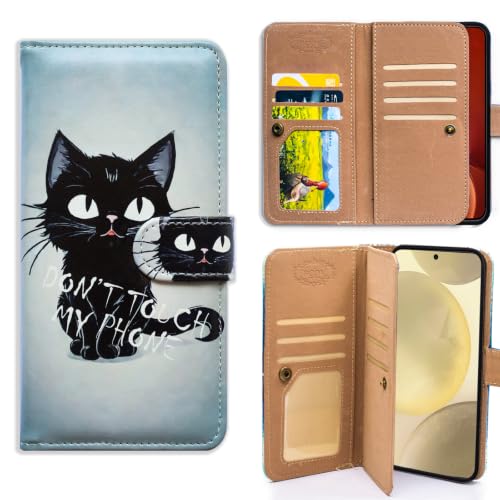 Étui Galaxy A27 5G chat noir avec portefeuille multifonction Bcov