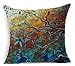 Oil Painting Hundreds of Birds Cotton Linen Throw Pillow Case Cushion Cover Home Sofa Decorative 18 X 18 Inch（3） (6)