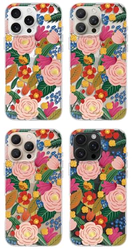 Coque iPhone 16 Pro MagSafe transparente SCORPIFY fleurs de Camélia or