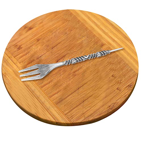 gerFogoo Shisha Gabel und Lochstecher 2 in 1 Set | Tabakgabel | Tabak Kopf Phunnel Stopfen Zubehr Folienstecher | Shisha Gabel Stecher Hookah Fork fr Wasserpfeife(Wave Silber)