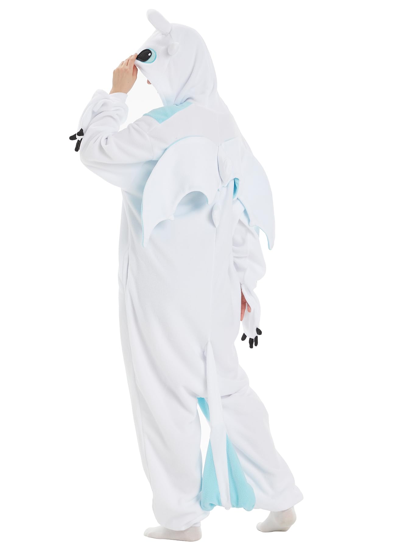 Drachenkostüm, einteiliger Schlafanzug für Damen und Herren, Tier-Einteiler, Halloween, Cosplay, Hauskleidung, Jumpsuit