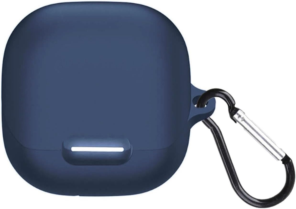 Coverzone ANKER Soundcore Liberty 4 NC ile Uyumlu Kılıf Silikon Koruyucu Yumuşak Silikon Darbeye Dayanıklı Koruyucu Yüksek Kaliteli Kılıf Liberty 4 NC için Kancalı koruma (Lacivert)