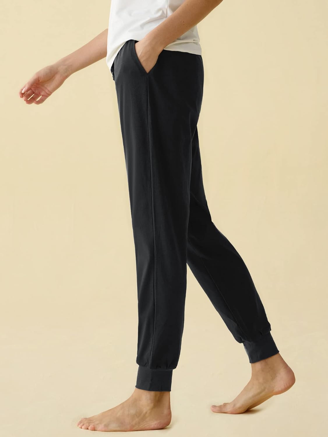 Latuza Women's Cotton Pajama Joggers Knit Lounge Pants - Image 2