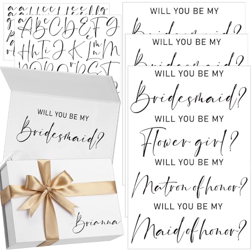 MotiMind 18 Pcs Will You Be My Bridesmaid Groomsman Sticker