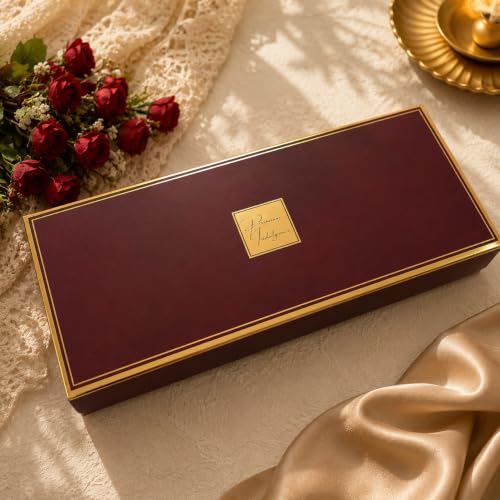 Image of NutriSnacsBox Luxury Rakhi Brown Hamper for Brother | Premium Cookies, Paan Shots, Protein Crunch & Choco Almond Nutties | 2 Decorative Bhaiya Rakhis, Wooden Keychain, Roli Chawal & Greeting Card | Festive Gift Box