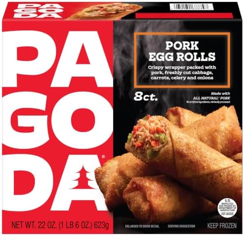 Pagoda, Pork Eggrolls, 22 Ounce