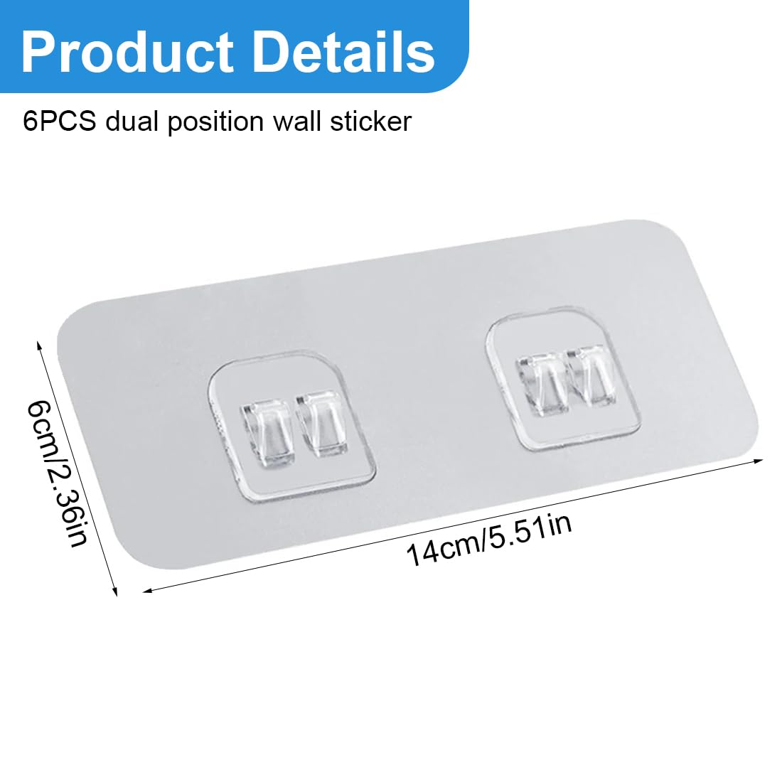 12 Ganci Adesivi Per Mensole Doccia - Trasparenti, Impermeabili, Per Piastrelle E Vetro | Facili Da Installare, Senza Fori - Foto 4