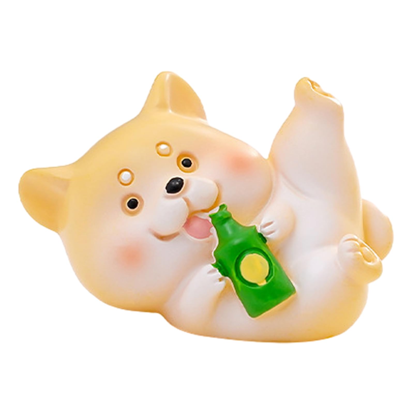 Virelynx Mini Resin Dog Figurine – Cartoon Puppy Statue Tiny, Dog Cake Topper Decoration for Fairy Garden DIY Crafts Party Home Decor