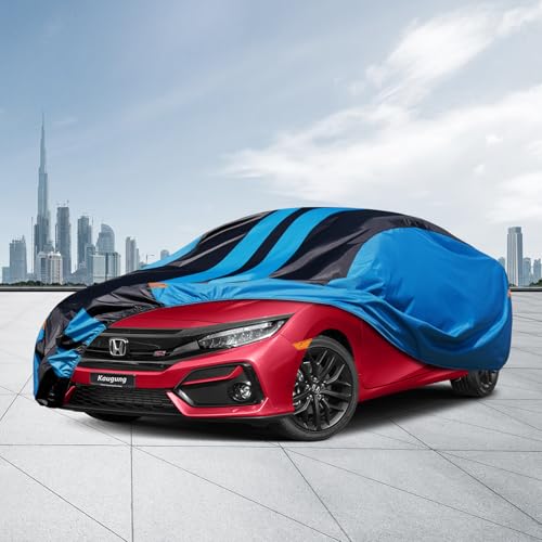 Image of Kaugung Car Cover Waterproof Custom Fit Honda Civic (1995-2025), Full Exterior Cover for Automobiles Lightweight Resistant Outdoor SunUV Rain Dust Snow Wind Protection.