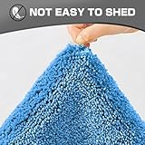 wyewye Mikrofaser Badematte, 2 cm dicke Badteppich, super saugfähig, super saugfähige Badematte, 60 x 90 cm, Farbe Blau