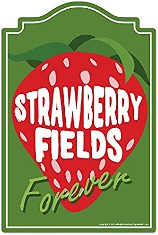 Strawberry Fields Forever Novelty Sticker - Sticker Graphic - Sticks to any smooth surface