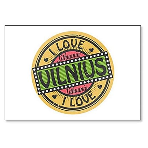 Kylskåpsmagnet "I Love Vilnius", Grunge Style